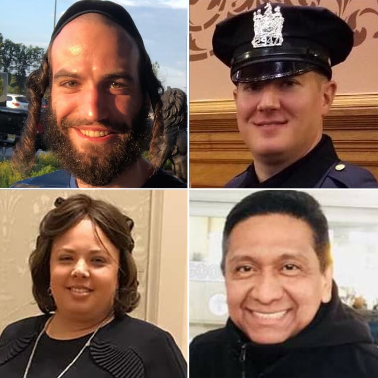 From left, clockwise, Moshe Hersh Deutsch, Detective Joseph Seals, Miguel Rodriguez, and Leah Minda Ferencz.