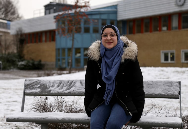 Image: Ayat Mahdi, 14, says she not only learns about climate change at her school in Stockholm, but also through social media as a trending topic among her peers.