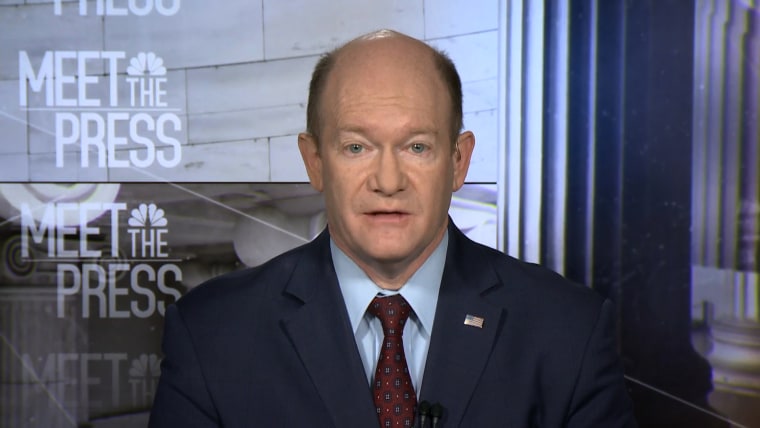 Image: Sen. Chris Coons appears on \"Meet the Press.\"