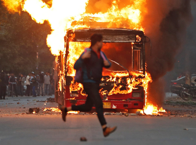 Image: Demonstrators in New Delhi