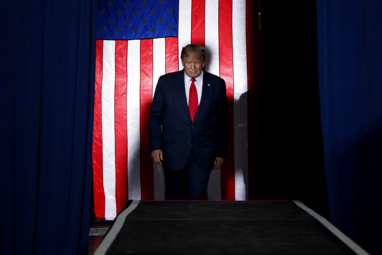 Image: President Donald Trump arrives to speak at a campaign rally in Albuquerque, N.M., on Sept. 16, 2019.