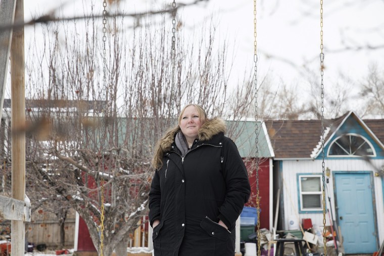 Missy Turner in her backyard in Pocatello, Idaho.