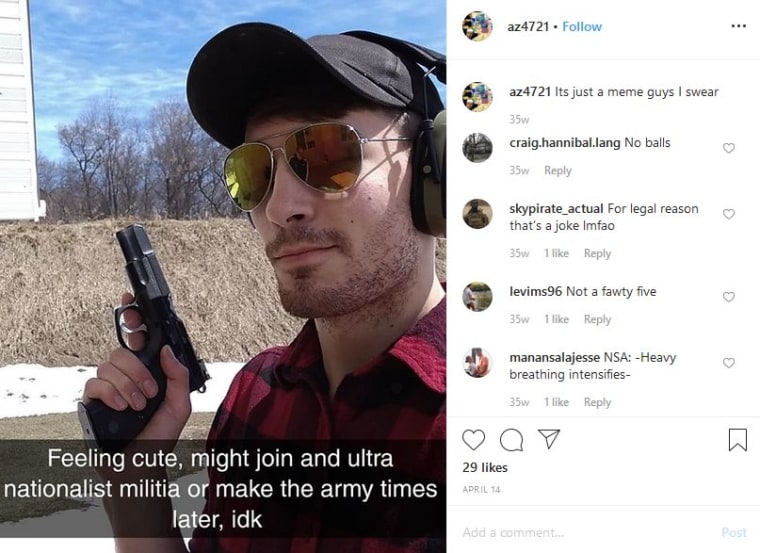 A photo from Alex Zwiefelhofer's Instagram, posted a month before authorities arrested him in May.