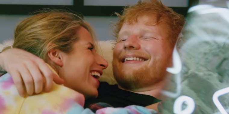 Ed Sheeran and Cherry Seaborn celebrate love side-by-side in the video for "Put It All on Me."