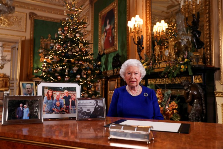 Image: Queen Elizabeth II poses after recording her annual Christmas Day message in Windsor Castle