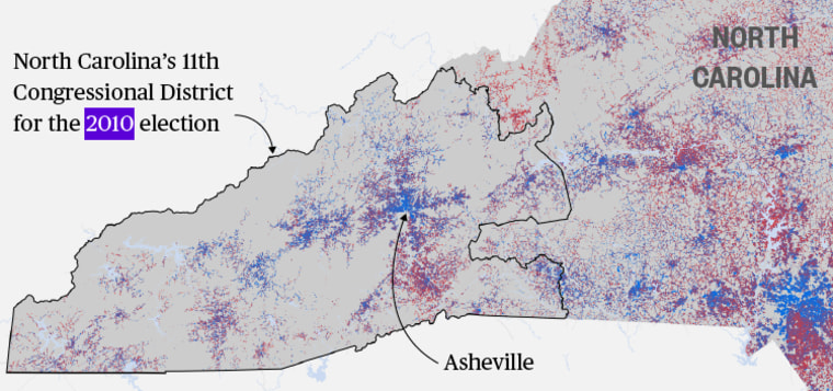 North Carolina's 11th Congressional District in 2010 includes all of Asheville