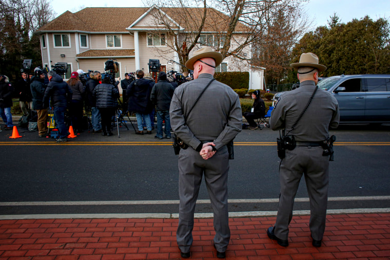 Image: Police at stabbing attack in Monsey, New York