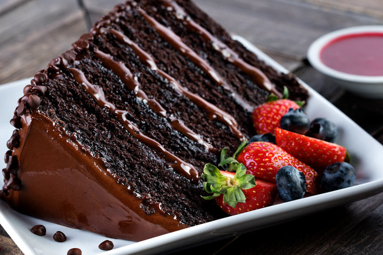 This rich cake might look beautiful but one giant slice has as many calories as a tub of ice cream. 