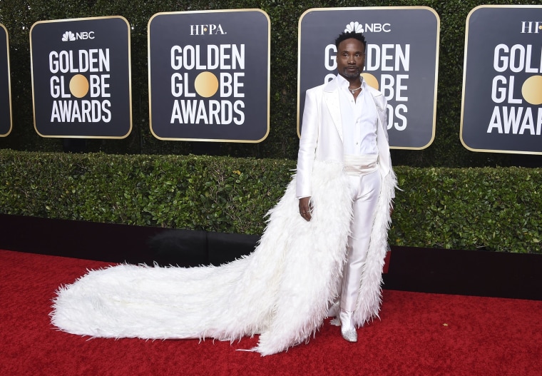 Billy Porter Golden Globes 2020 red carpet