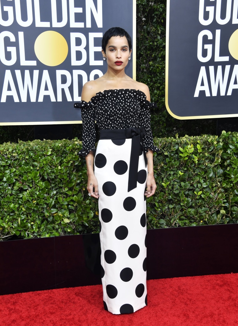 Zoe Kravitz Golden Globe Awards red carpet