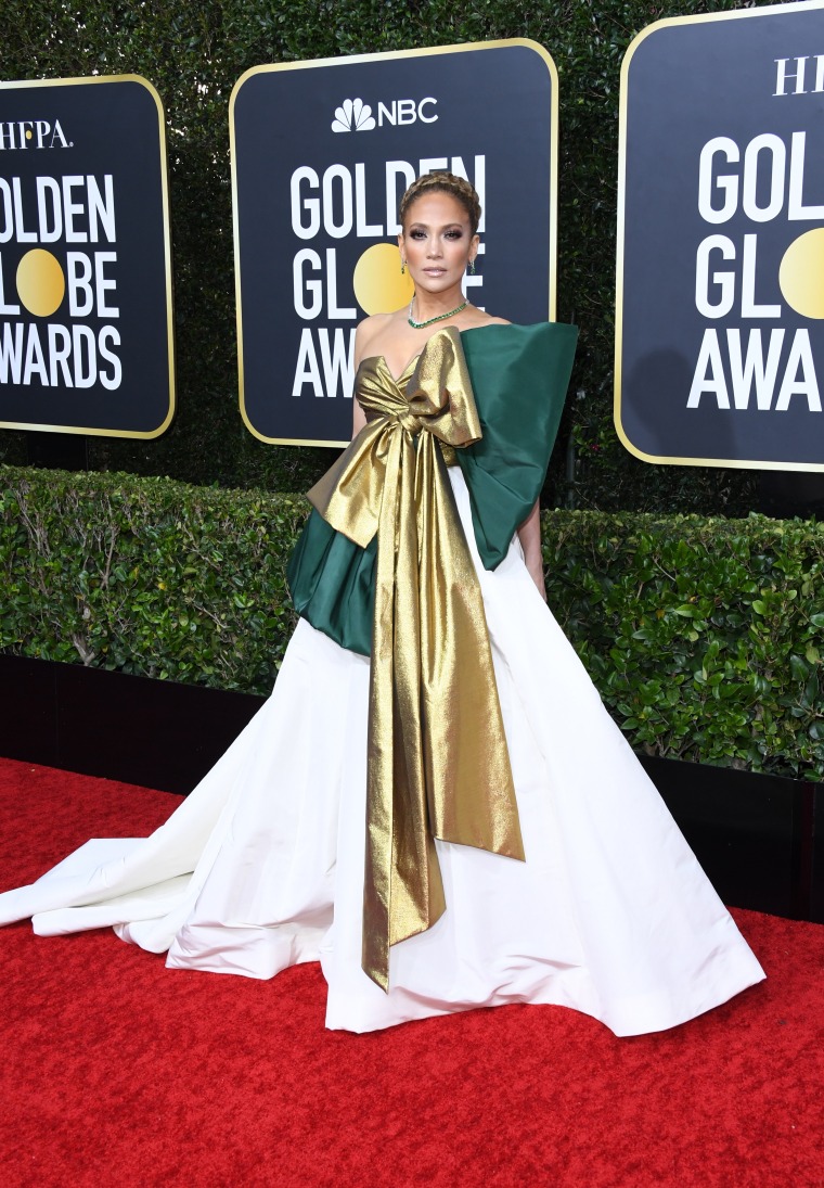 Jennifer Lopez Golden Globes 2020 red carpet