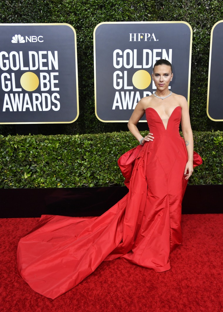 Scarlett Johansson Golden Globes red carpet 2020