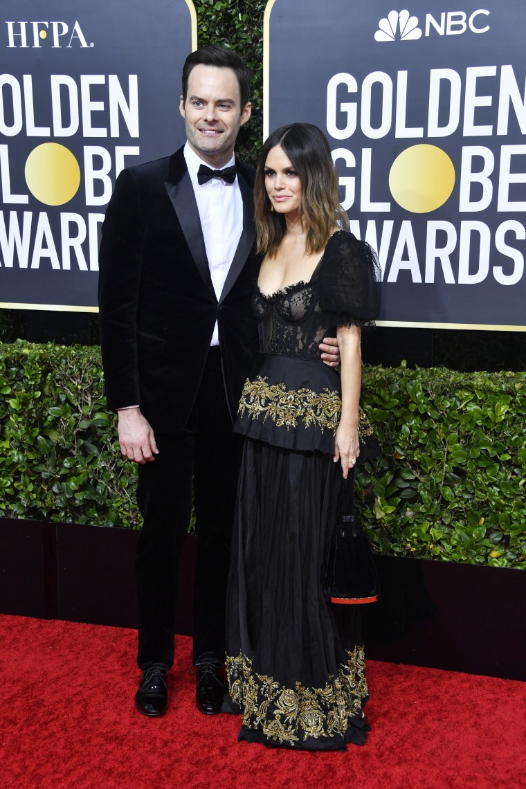 Bill Hader Rachel Bilson, Golden Globes red carpet