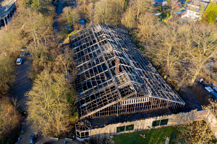 Image: Fire damage at Zoo Krefeld