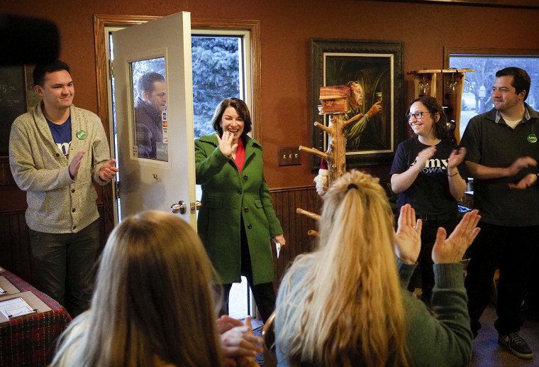 2020 Democratic presidential candidate hopeful U.S. Sen. Amy Klobuchar (D-MN) campaigns in Ida Grove, Iowa