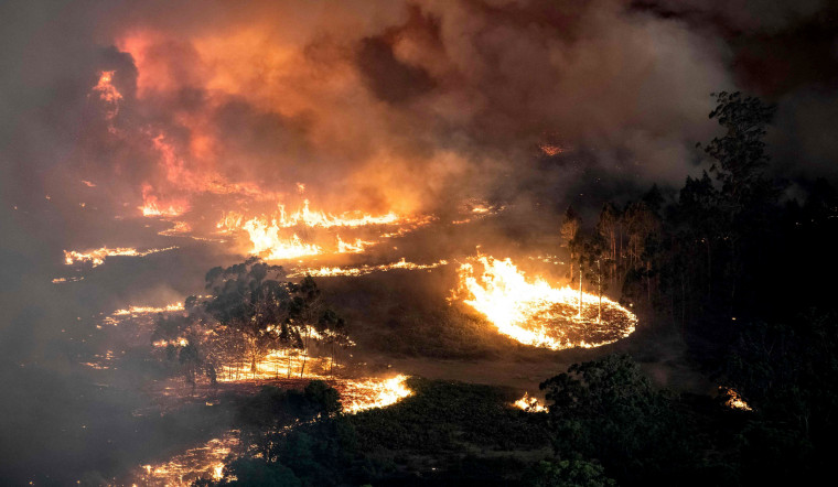Image: Raging bushfires near Bairnsdale in Gippsland, Australia, on Dec. 31, 2019.