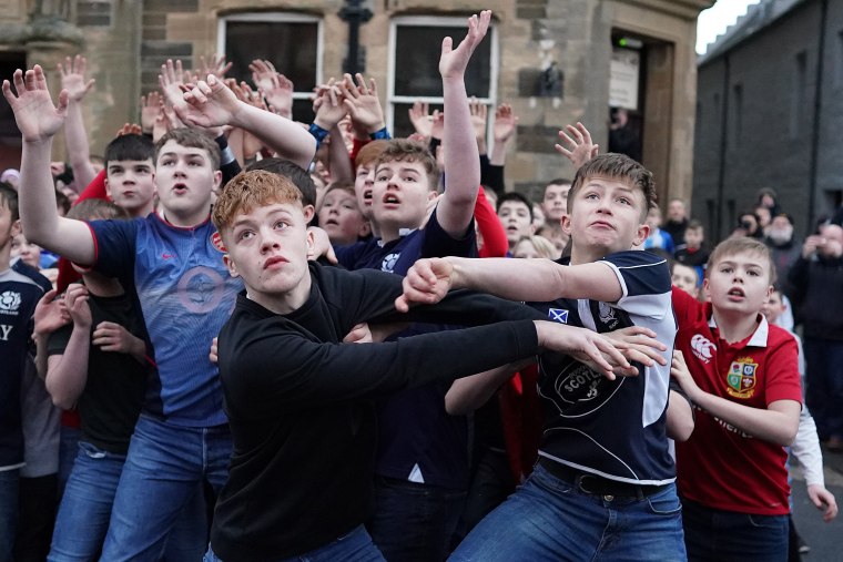 Image: *** BESTPIX *** New Year's Day Ba' Game In Kirkwall, Orkney Islands