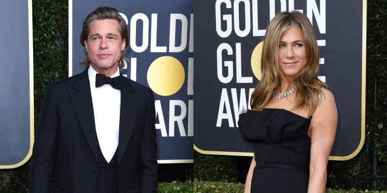 Brad Pitt called ex-wife Jennifer Aniston "a good friend" at Sunday night's Golden Globes. 