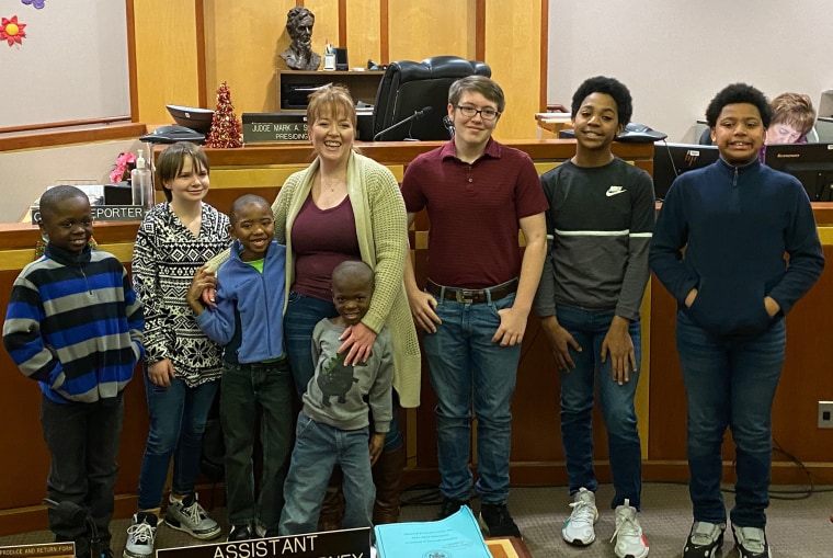 Milwaukee mom Jessica Benzakein, who grew up in the foster care system, adopted six boys on Jan. 3, 2020.