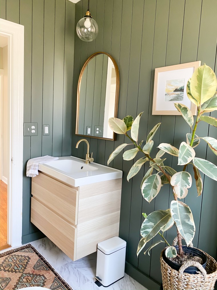 Our Dark Green Bathroom, Makeover Reveal