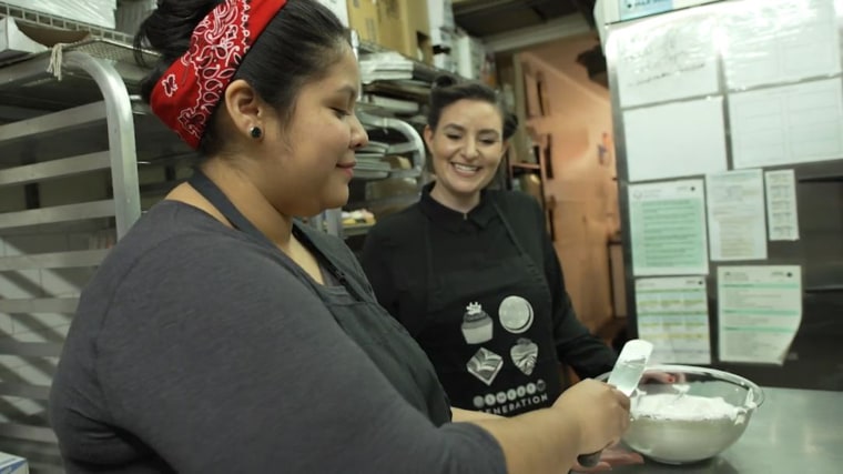 Interns and apprentices work closely with Chasan to pitch ideas and develop skills while working at the bakery. 