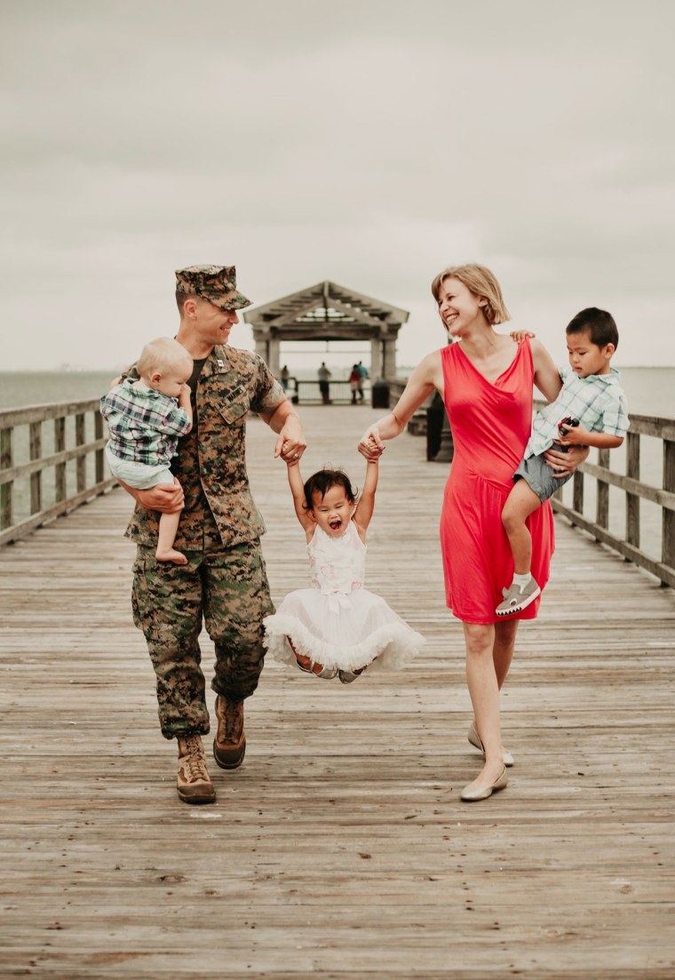 Before an overseas military deployment, the Cameron family enjoyed many activities together that they would miss while dad was gone.