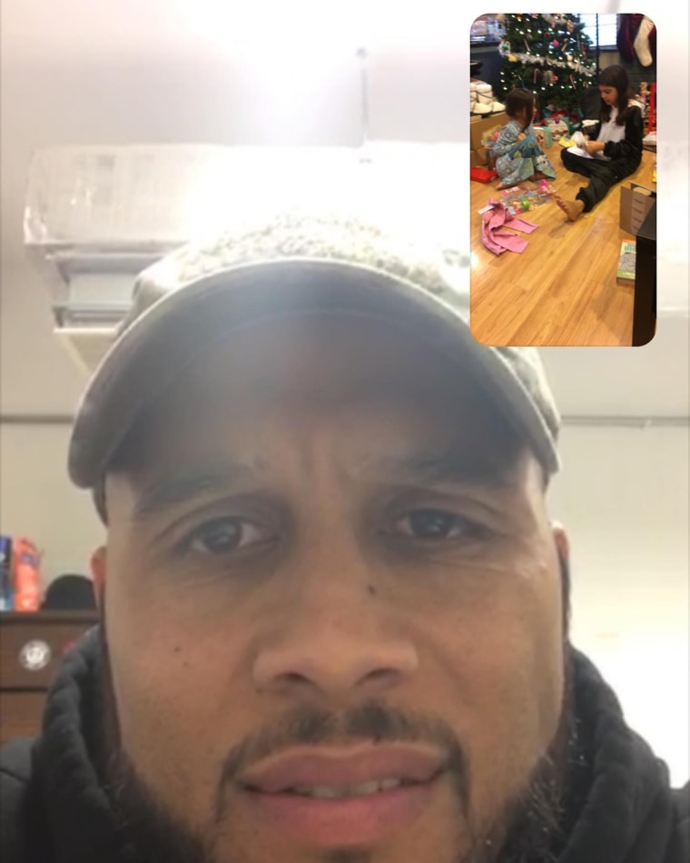 Doni Negron's daughters Mia and Juliana loved opening their presents with dad on Facetime so it felt like he was with them on Christmas day, even though he's deployed thousands of miles away from them.