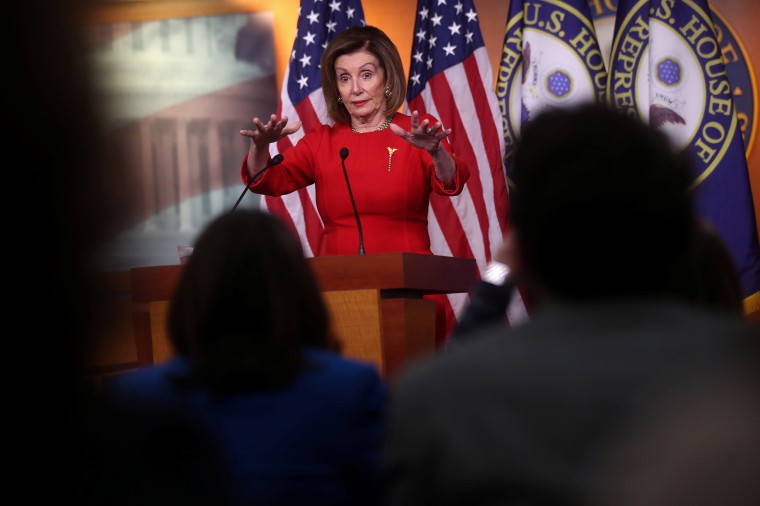 Image: U.S. House Speaker Pelosi holds her weekly news conference at the U.S. Capitol in Washington