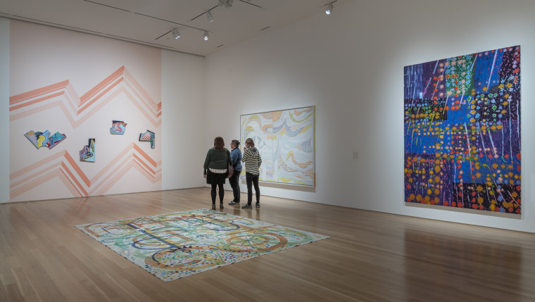 Installation view of Queer Abstraction at the Nerman Museum of Contemporary Art