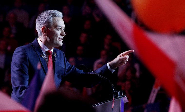 Image: Robert Biedron addresses the founding convention for the Wiosna party in Warsaw, Poland, on Feb. 3, 2019.
