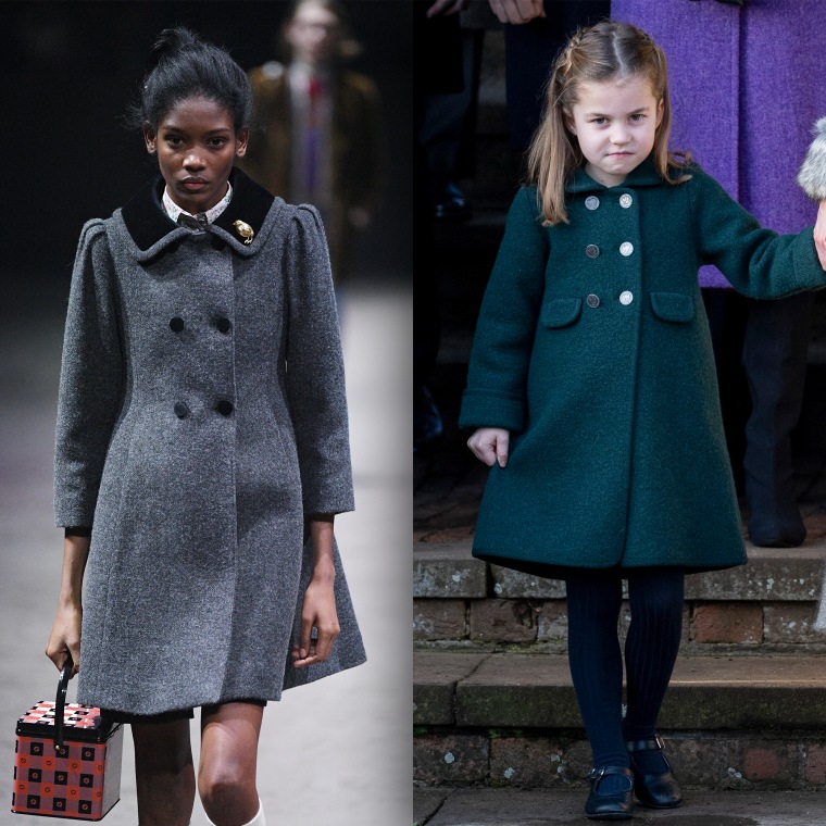 This Gucci coatdress captures Charlotte's fashion sense, and this model captures her attitude. 