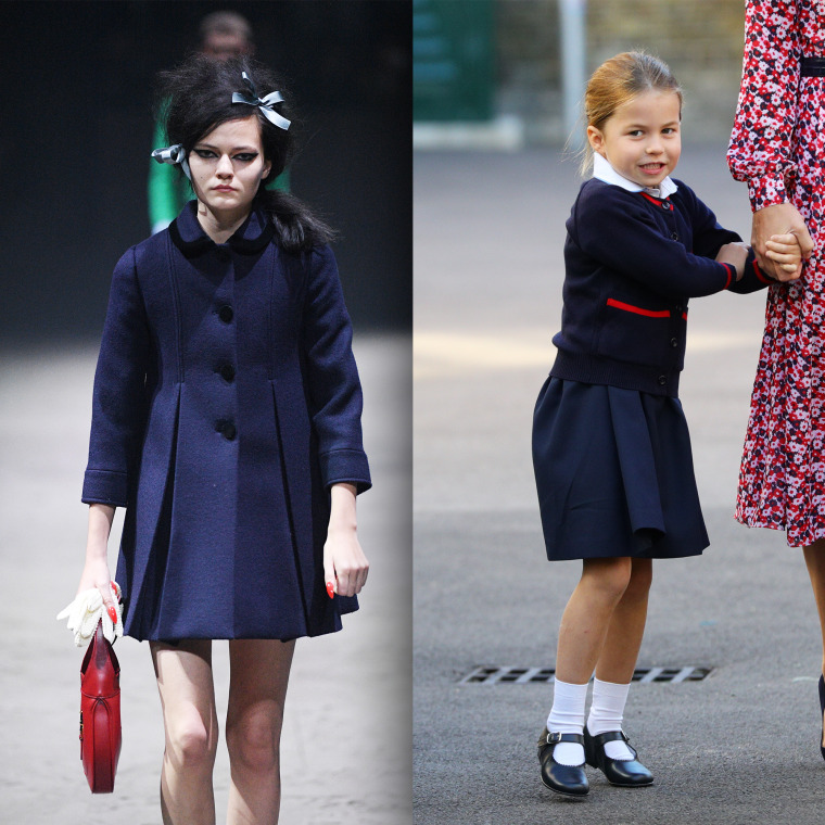 Gucci couldn't quite top Charlotte's street style, which also happens to be her school uniform.