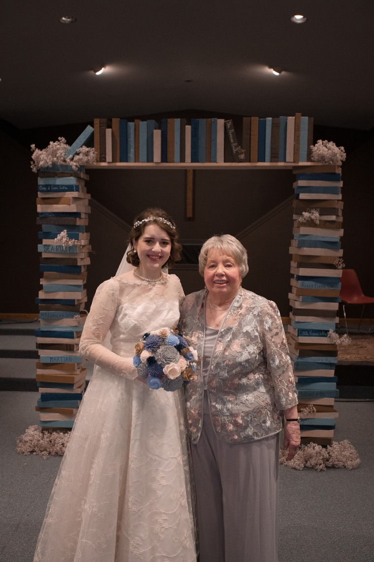 Bride wears her grandmother s wedding gown from 1956