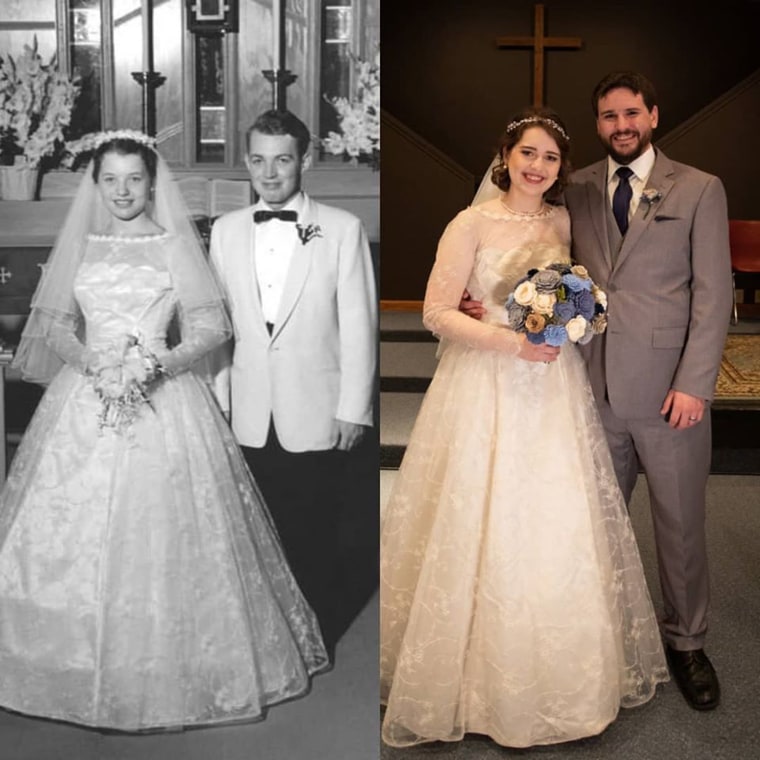 1950s wedding gown