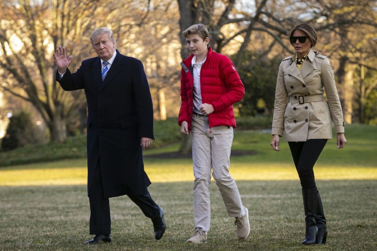 Barron Trump appears to be taller than both his parents in new photos