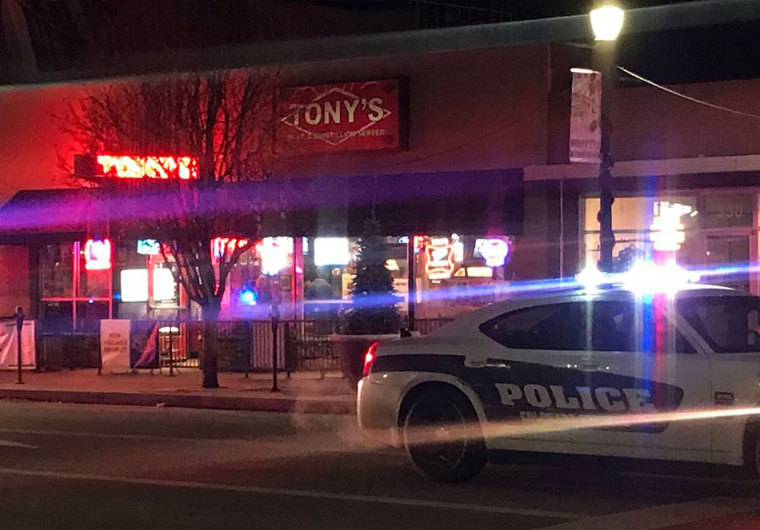 IMAGE: Police at the scene of a Colorado Spring stabbing