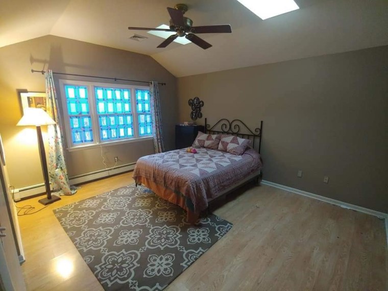 Koenig's bedroom before the makeover.