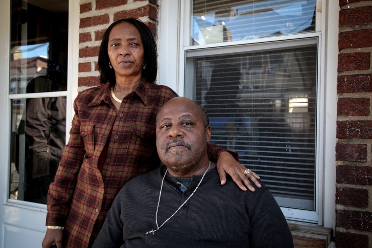 Image: Tammy and Charles Reeves outside their home in Grays Ferry, South Philadelphia, near the Philadelphia Energy Solutions refinery. The Reeves, who founded the Tasker-Morris Neighborhood Association, say they believe their community's health has suffe