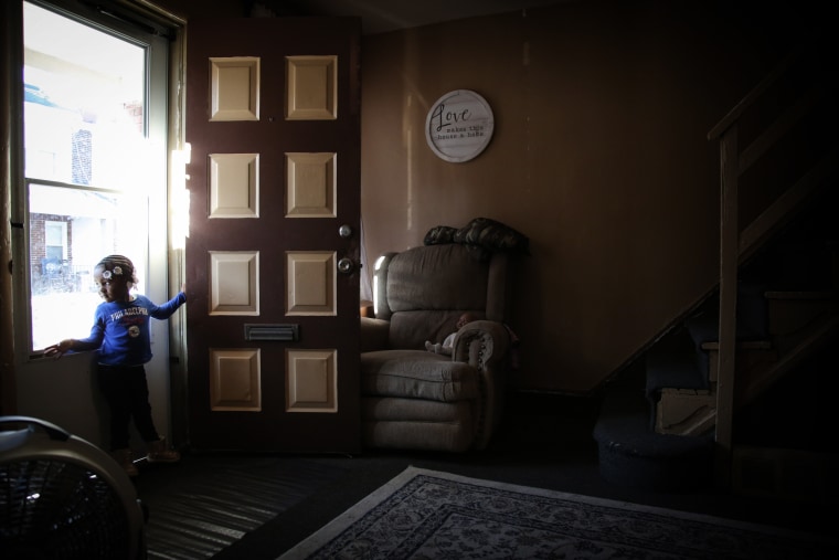 Image: Asiya Reeves, 2, at her grandparents home in Grays Ferry.