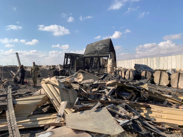 Image: The damage at Ain al-Asad military airbase housing US and other foreign troops in the western Iraqi province of Anbar, Iraq on Jan. 13, 2020.