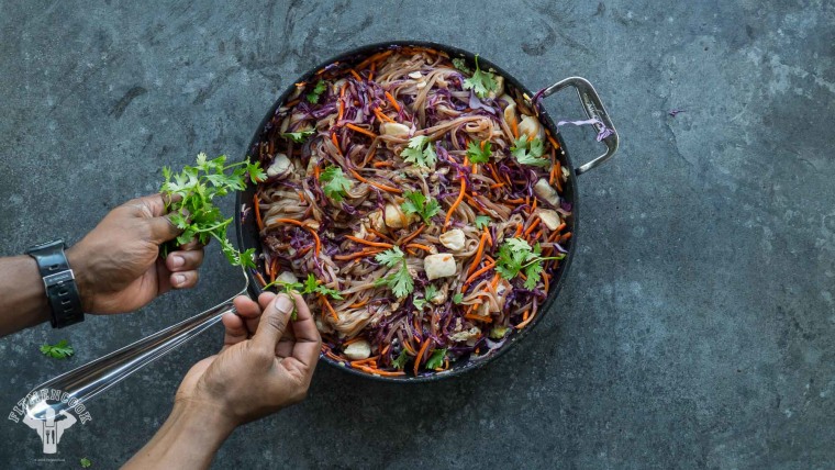 This healthier pad Thai recipe doubles down on the cabbage and pulls back on the noodles.