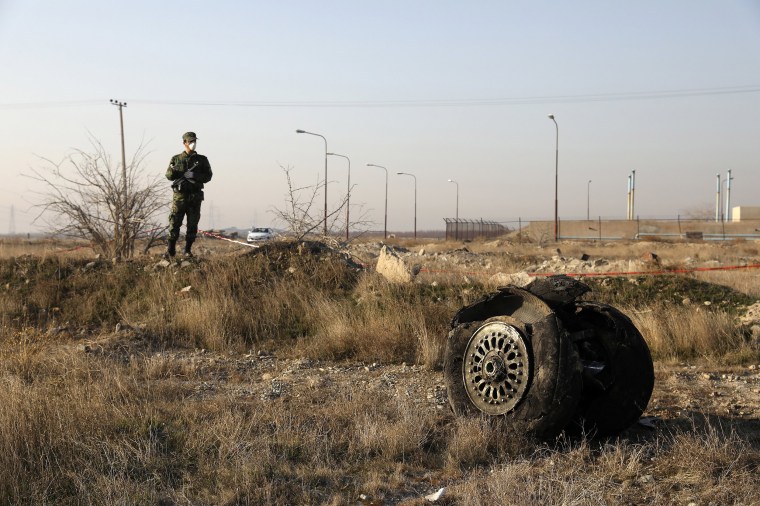 Image: Site of Ukrainian jet crash near Tehran