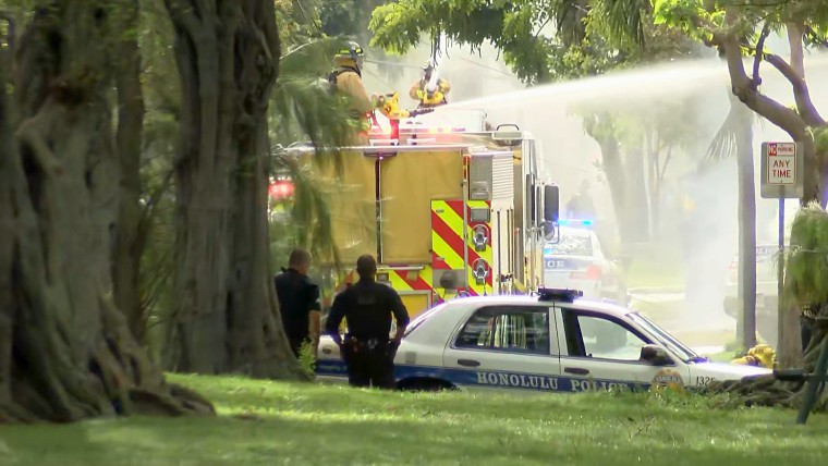 IMAGE: Shooting and fire scene in Honolulu