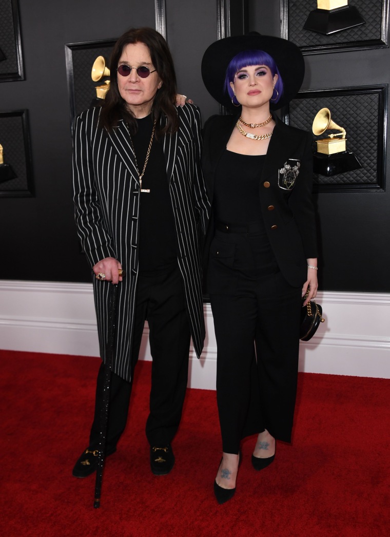 Ozzy Osbourne Kelly Osbourne Grammys red carpet