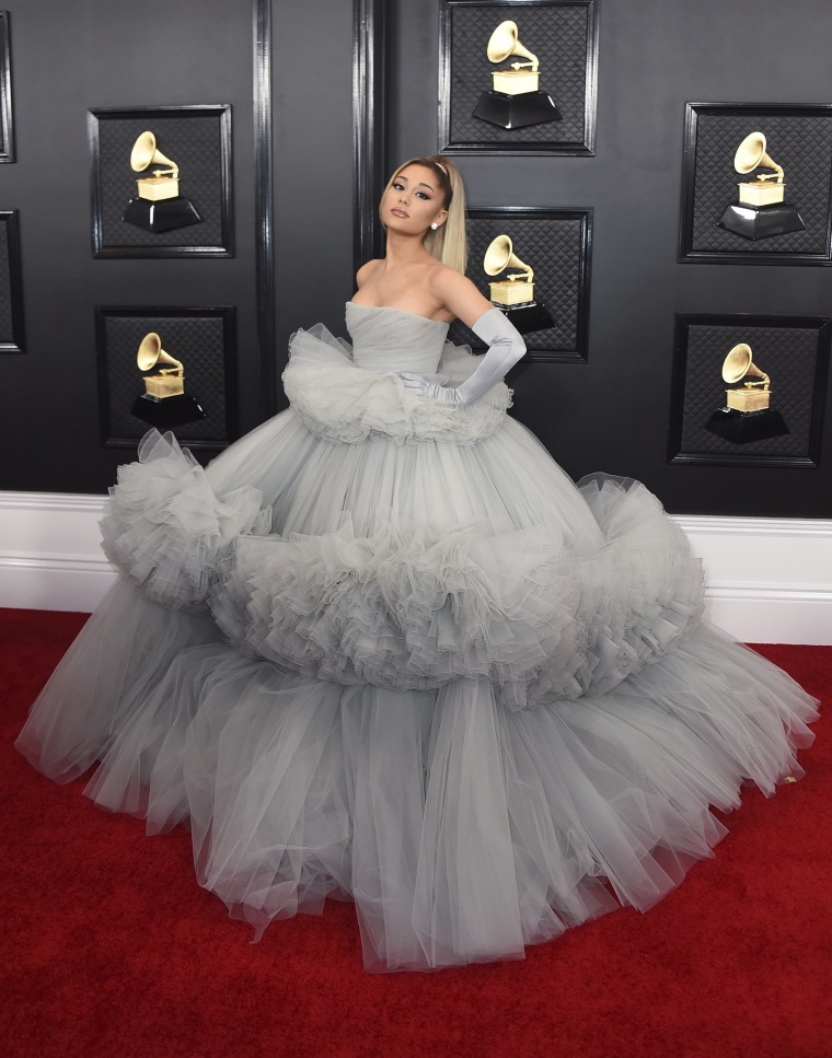 Ariana Grande Grammys red carpet 2020
