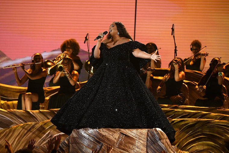Lizzo performs onstage during the 62nd Annual Grammy Awards.