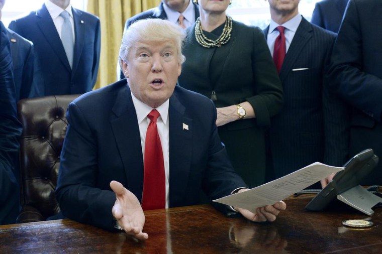 Image: President Trump Signs Executive Order In Oval Office