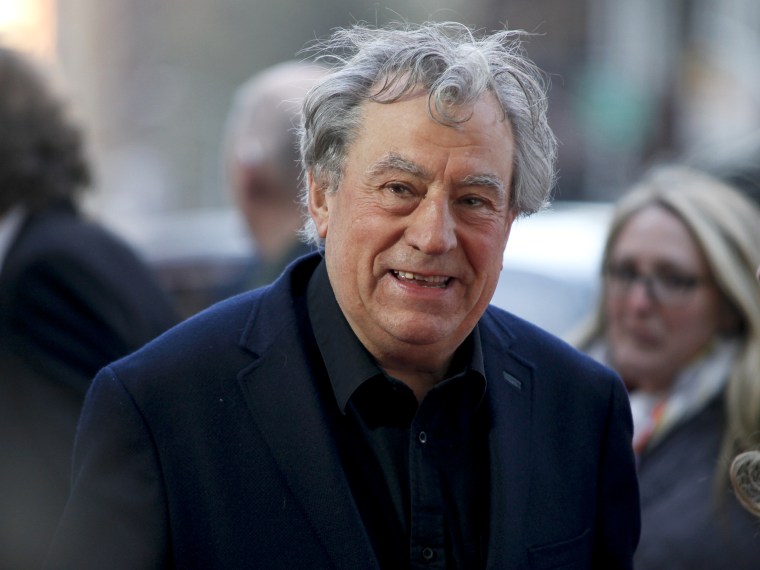 Image: Terry Jones attends a screening of \"Monty Python and the Holy Grail\" in New York in 2015.