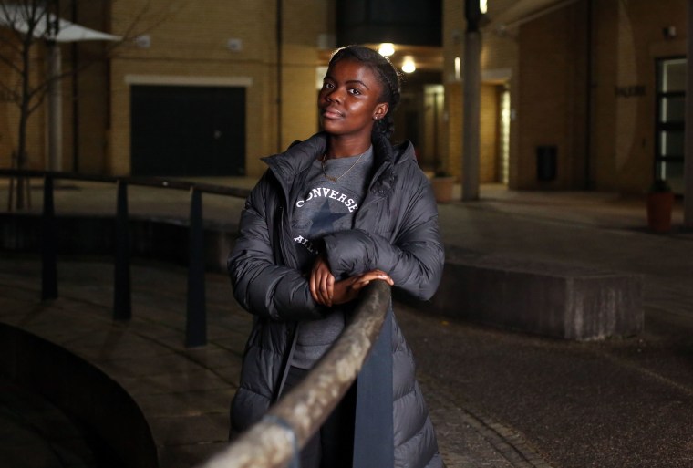 Image: Community member and student Rhoda Sakate, 16, voices her opinions on the recent departure of Harry Windsor and Meghan Markle from Royal duties