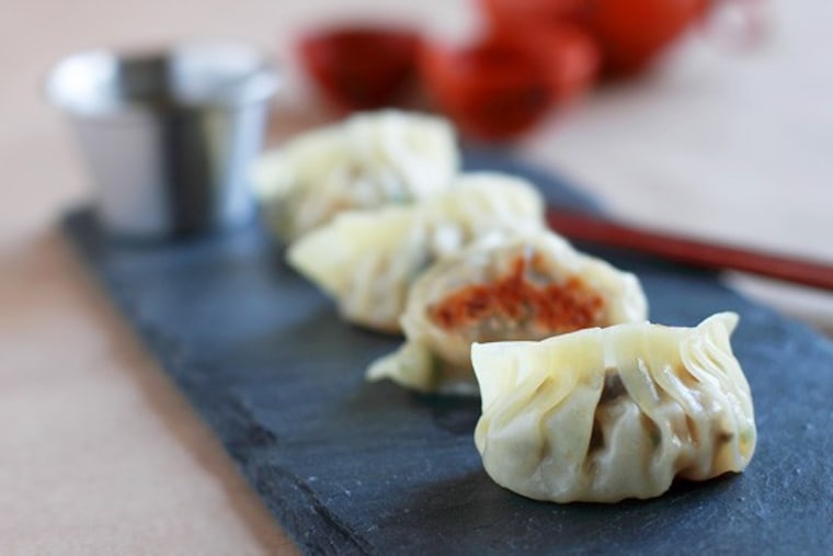 You can save time by buying potsticker wrappers in an Asian market instead of making them from scratch.